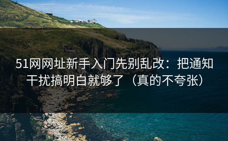 51网网址新手入门先别乱改：把通知干扰搞明白就够了（真的不夸张）